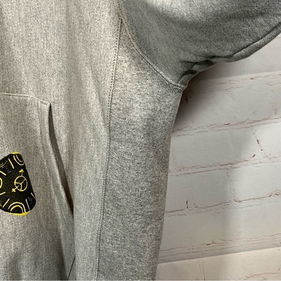 Champion Reverse Weave Peace Graphic Hoodie Sweatshirt Mens XL Gray Embroidered - Picture 11 of 13